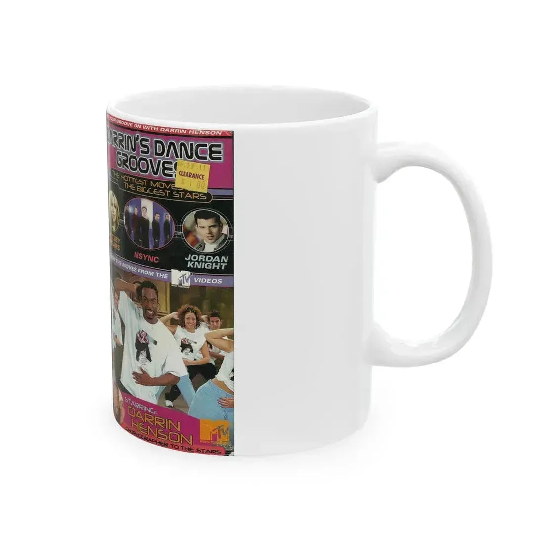 DARRINS DANCE GROOVES THE HOTTEST MOVES FROM THE BIGGEST STARS MTV (VHS COVER) - White Coffee Mug - Go Mug Yourself