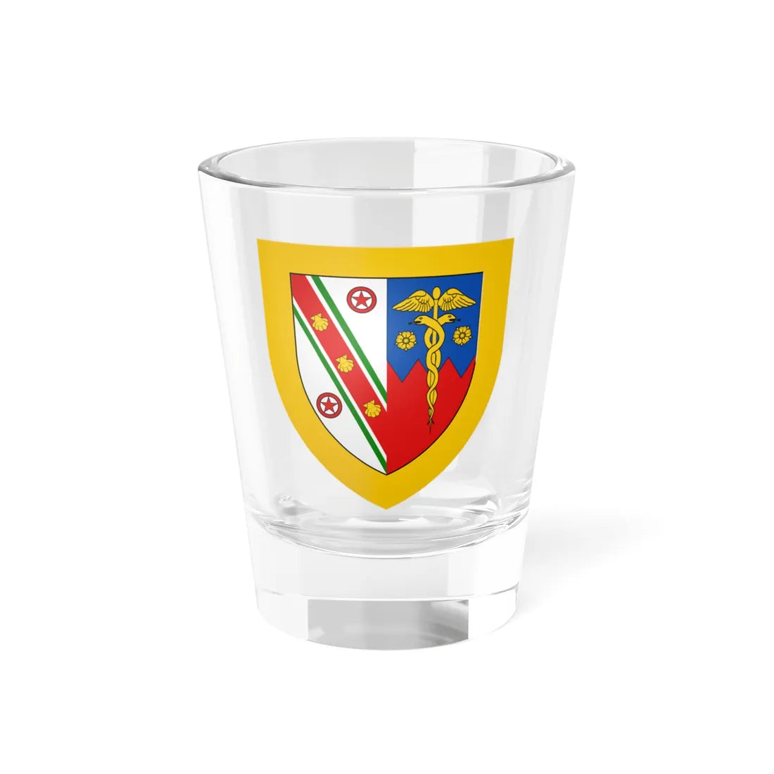 Darwin College Arms (England) (Coat of Arms) Shot Glass 1.5oz 1.5oz - Go Mug Yourself