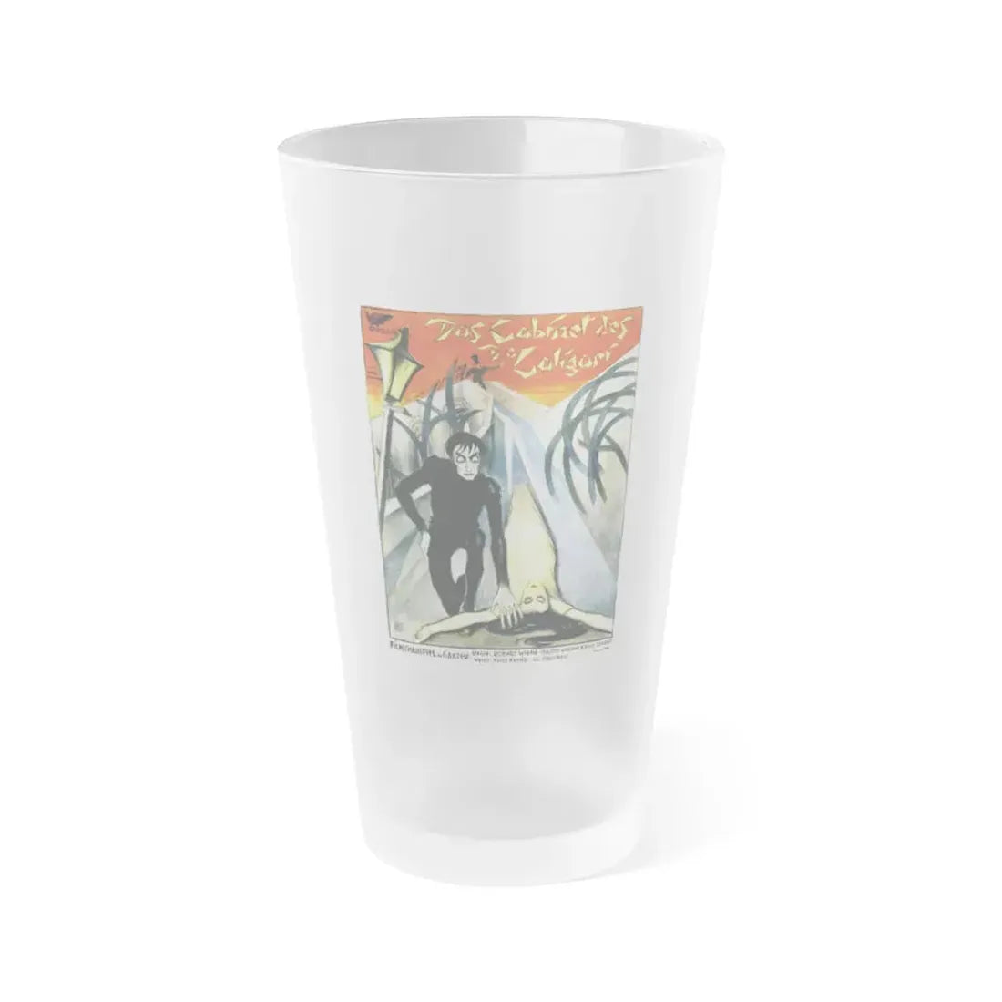 DAS CABINET DES DR CALIGARI 1920 Movie Poster - Frosted Pint Glass 16oz Default Title - Go Mug Yourself