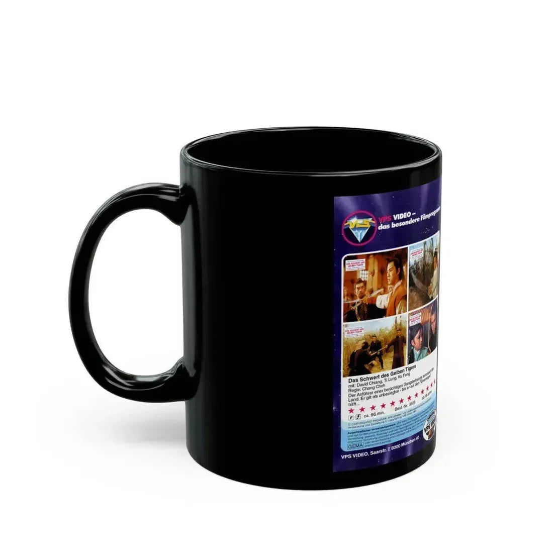 DAS SCHWERT DES GELBEN TIGERS (VHS COVER) - Black Coffee Mug - Go Mug Yourself