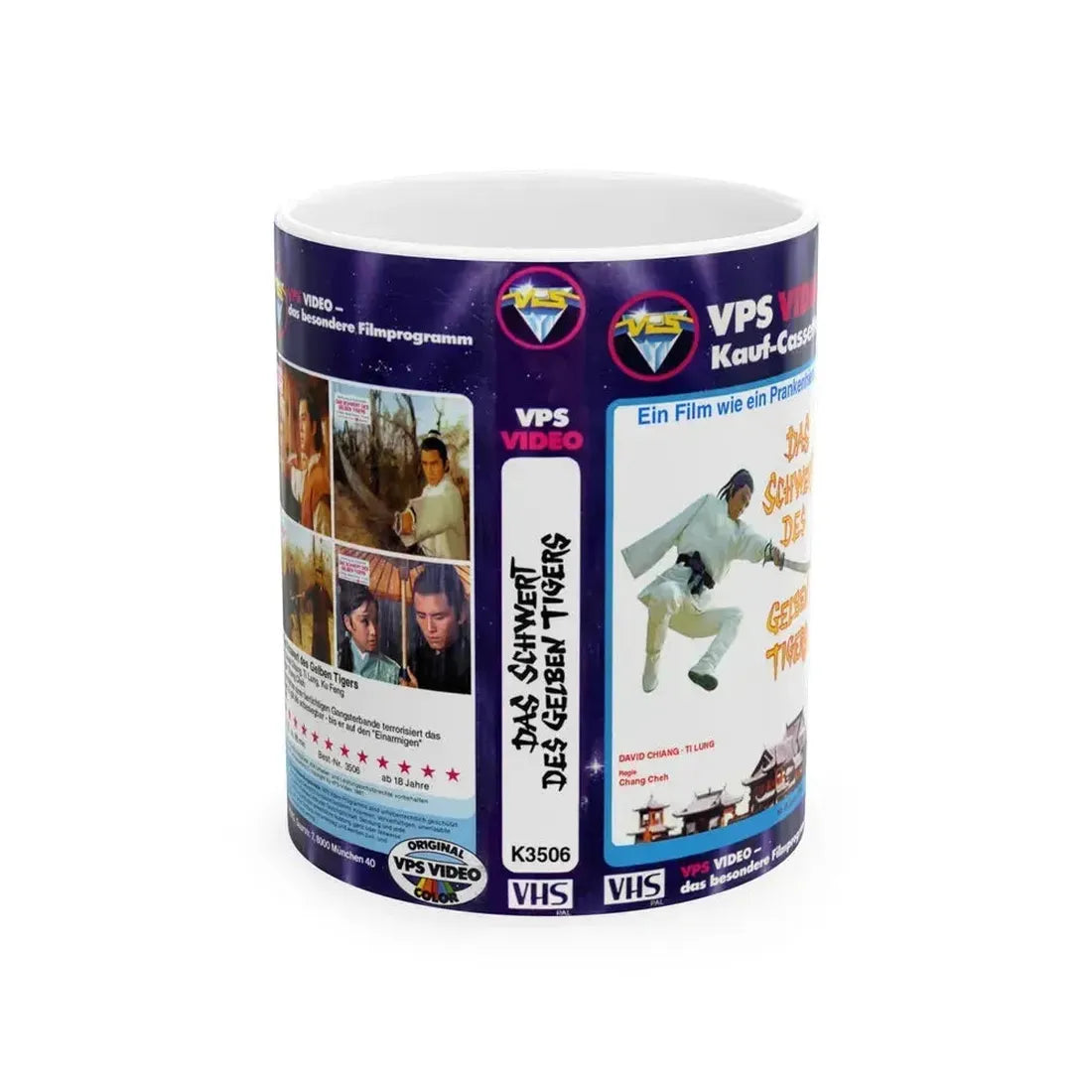 DAS SCHWERT DES GELBEN TIGERS (VHS COVER) - White Coffee Mug 11oz - Go Mug Yourself