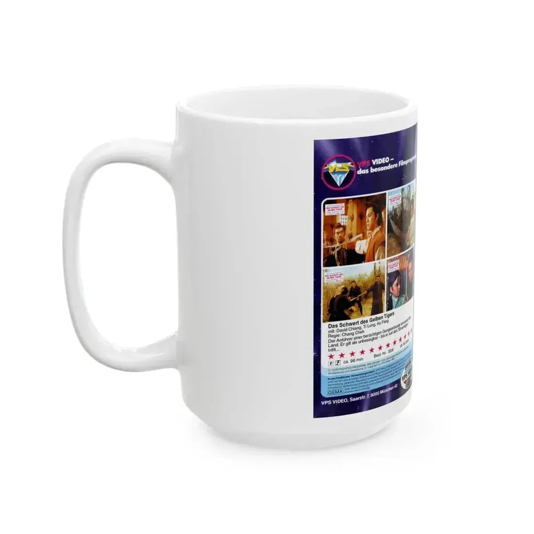 DAS SCHWERT DES GELBEN TIGERS (VHS COVER) - White Coffee Mug - Go Mug Yourself