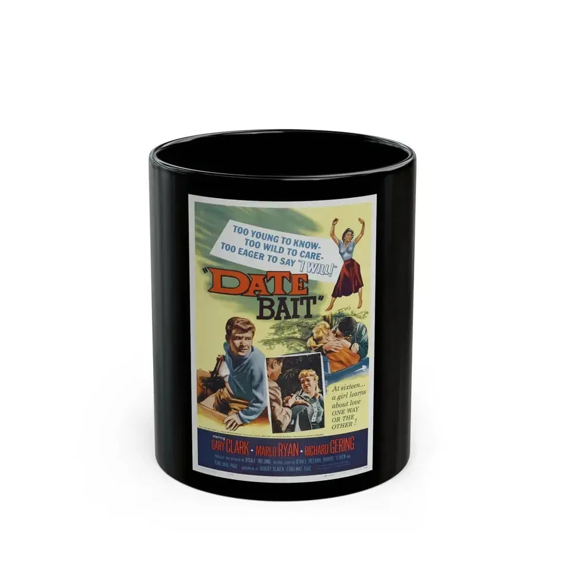 DATE BAIT 1960 Movie Poster - Black Coffee Mug 11oz - Go Mug Yourself