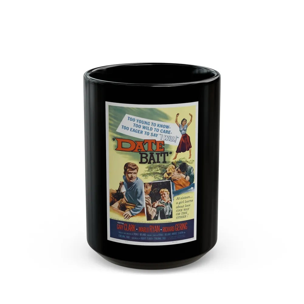 DATE BAIT 1960 Movie Poster - Black Coffee Mug-15oz-Go Mug Yourself