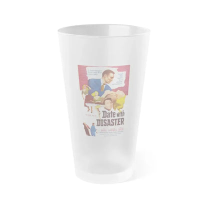 DATE WITH DISASTER 1957 Movie Poster - Frosted Pint Glass 16oz Default Title - Go Mug Yourself