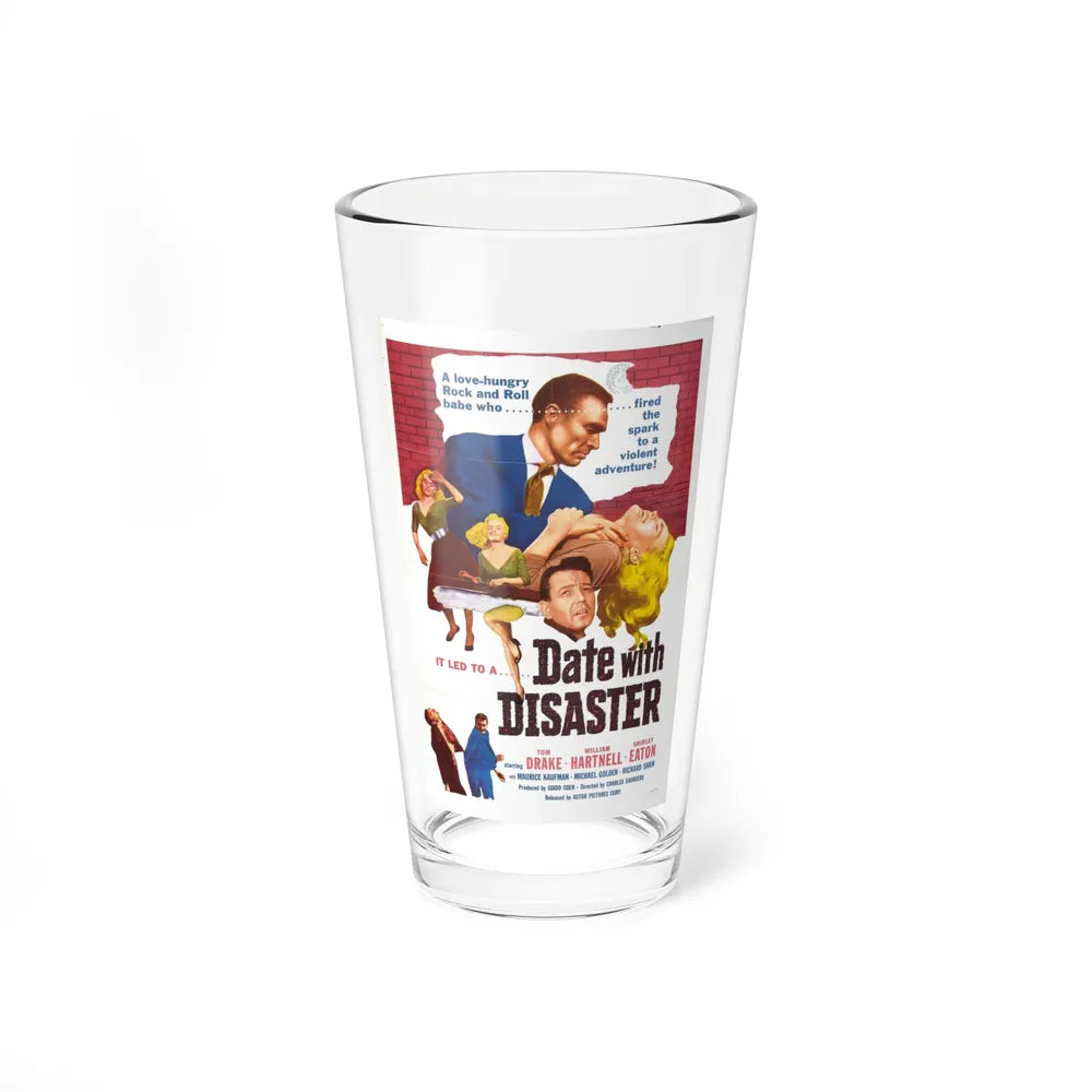 DATE WITH DISASTER 1957 Movie Poster - Pint Glass 16oz-16oz-Go Mug Yourself