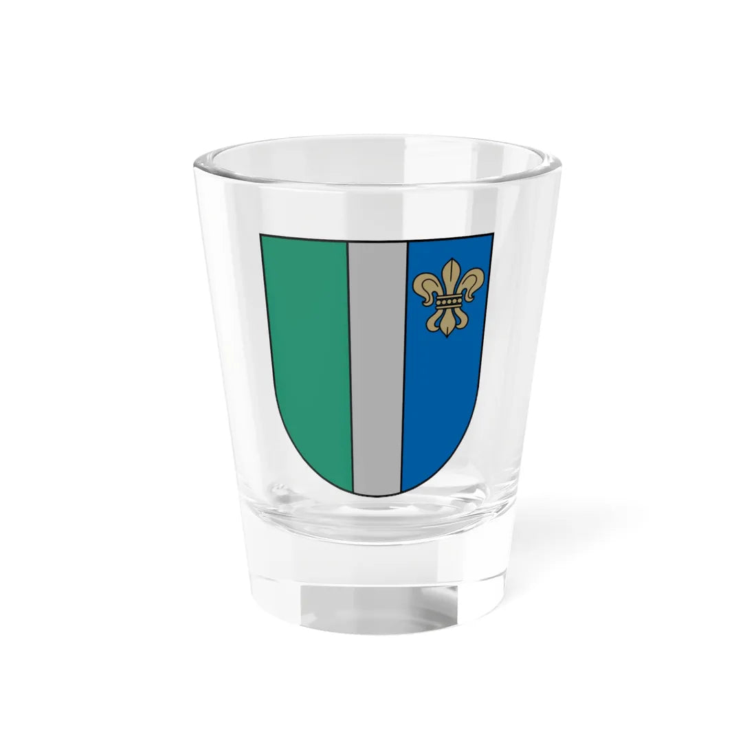 Daugavpils rajona ģerbonis (Latvia) (Coat of Arms) Shot Glass 1.5oz 1.5oz - Go Mug Yourself