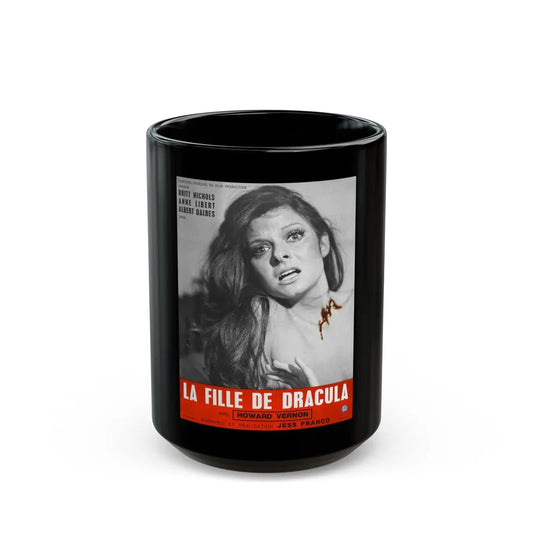 DAUGHTER OF DRACULA 1972 Movie Poster - Black Coffee Mug-15oz-Go Mug Yourself