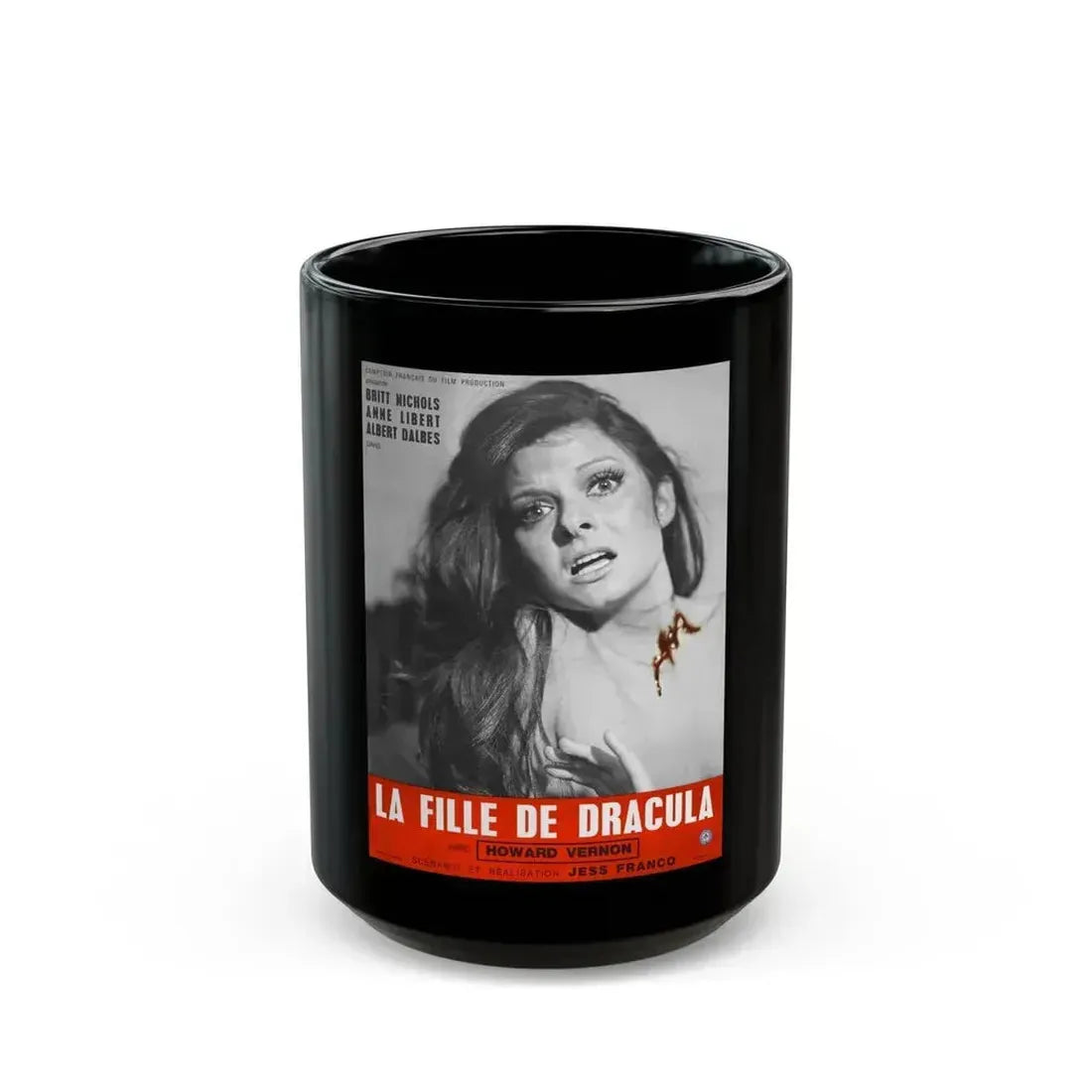 DAUGHTER OF DRACULA 1972 Movie Poster - Black Coffee Mug 15oz - Go Mug Yourself