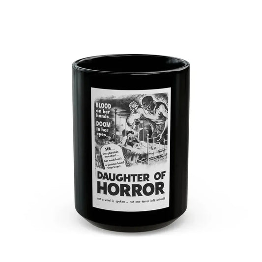 DAUGHTER OF HORROR (DEMENTIA) 1955 Movie Poster - Black Coffee Mug 15oz - Go Mug Yourself