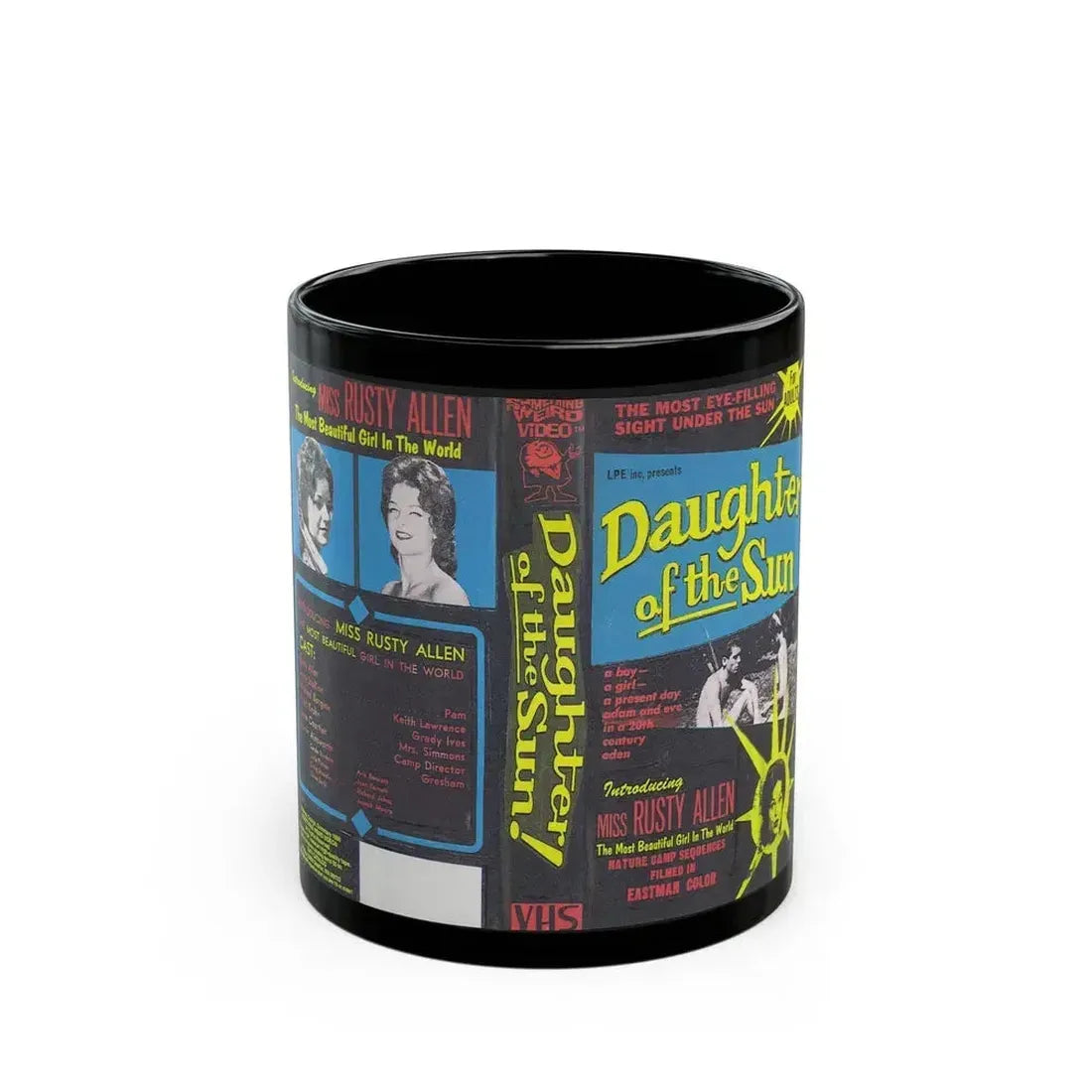 DAUGHTER OF THE SUN SOMETHING WEIRD VIDEO (VHS COVER) - Black Coffee Mug 11oz - Go Mug Yourself
