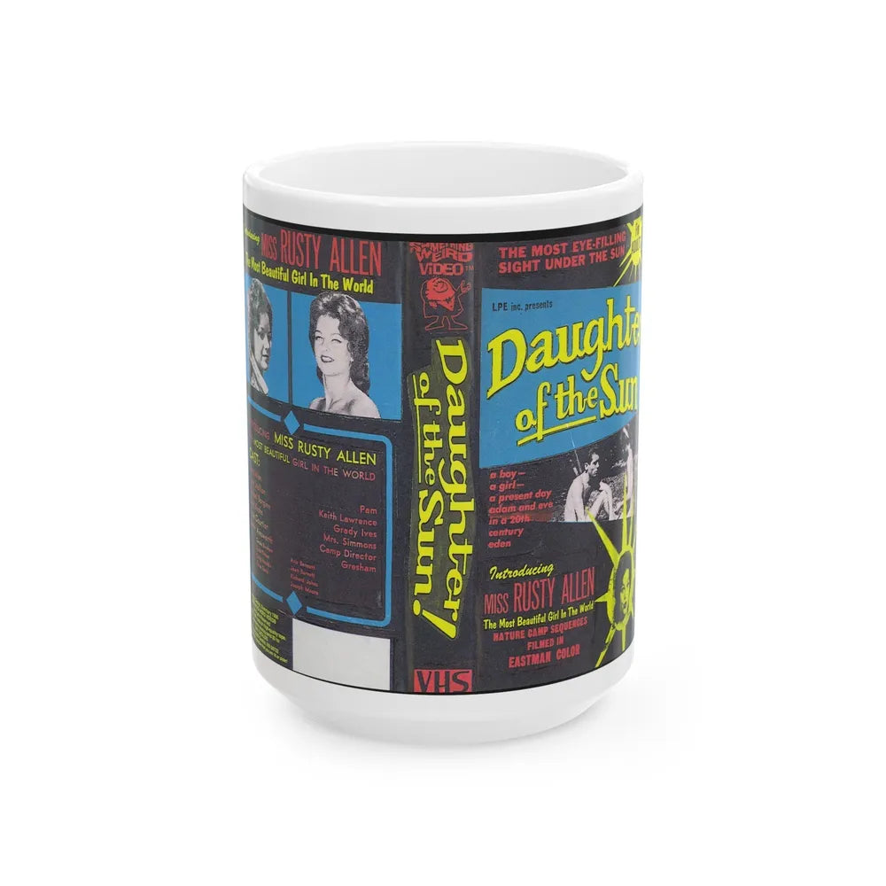 DAUGHTER OF THE SUN SOMETHING WEIRD VIDEO (VHS COVER) - White Coffee Mug-15oz-Go Mug Yourself