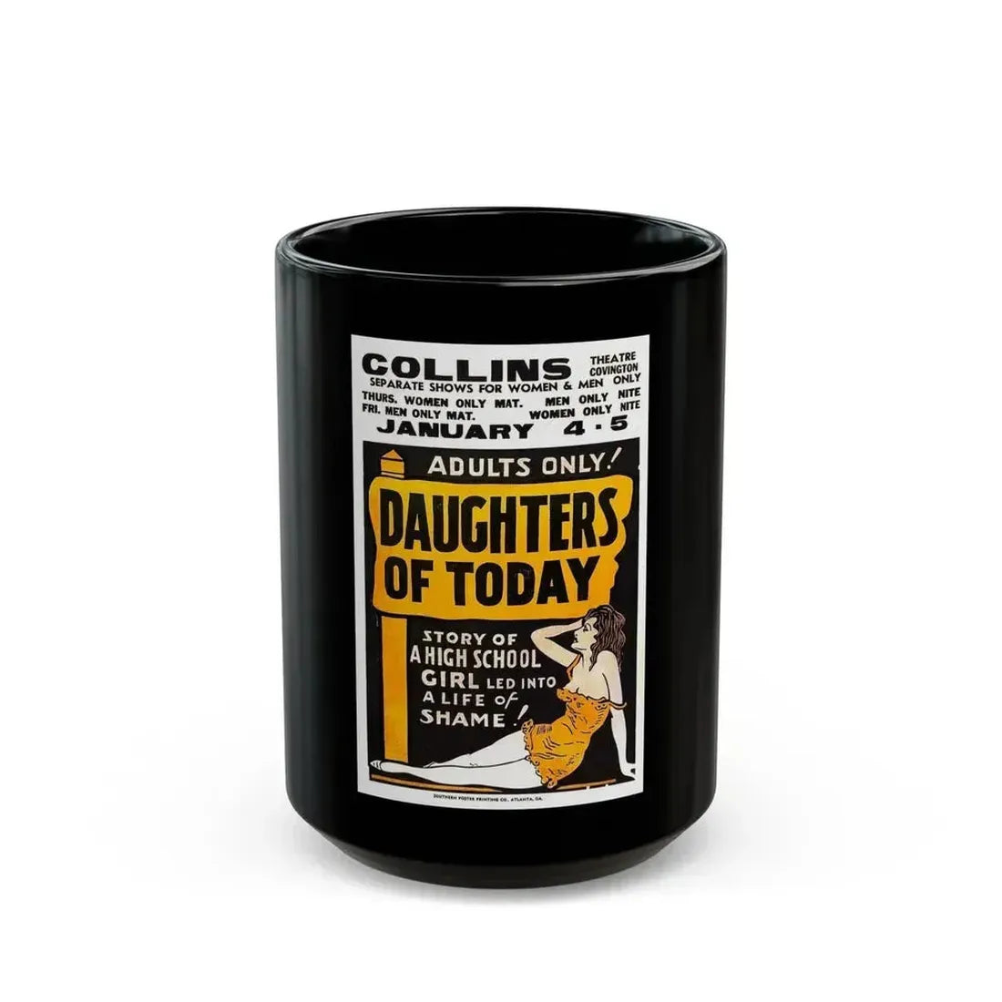 DAUGHTERS OF TODAY 1928 Movie Poster - Black Coffee Mug 15oz - Go Mug Yourself