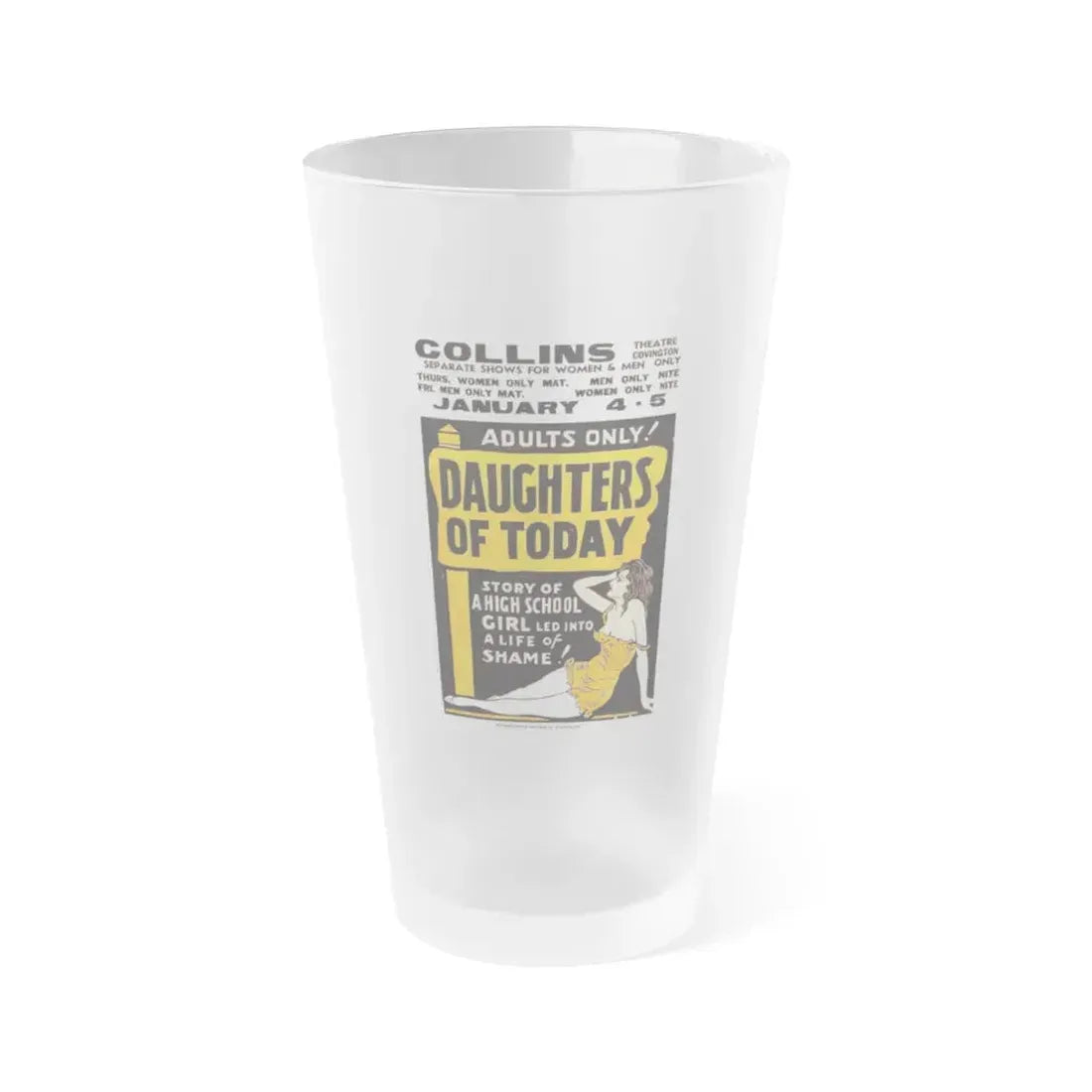 DAUGHTERS OF TODAY 1928 Movie Poster - Frosted Pint Glass 16oz Default Title - Go Mug Yourself