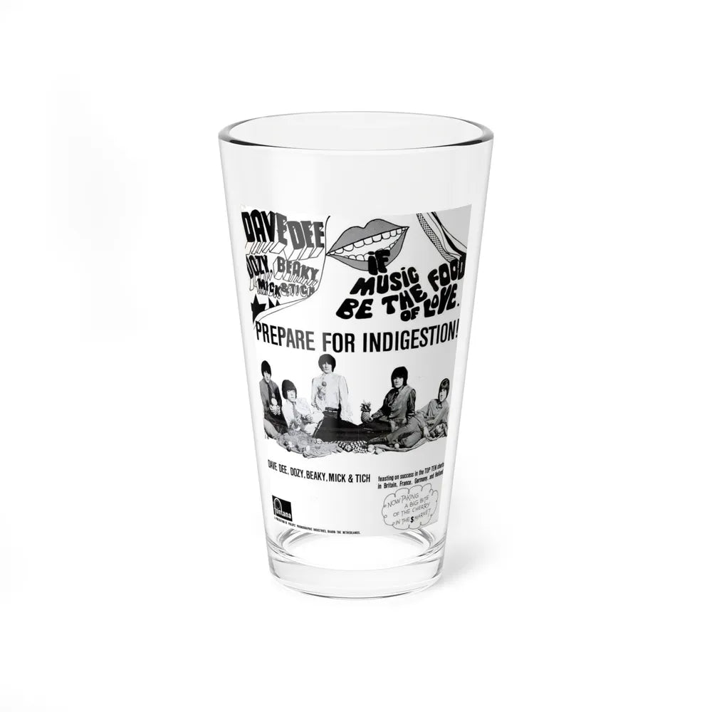 Dave, Dee, Dozy, Mick & Titch 1967 (Music Poster) Pint Glass 16oz-16oz-Go Mug Yourself