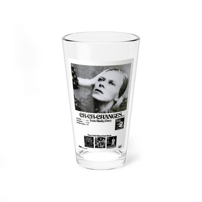 David Bowie - Ch-Ch-Changes 1974 (Music Poster) Pint Glass 16oz-16oz-Go Mug Yourself