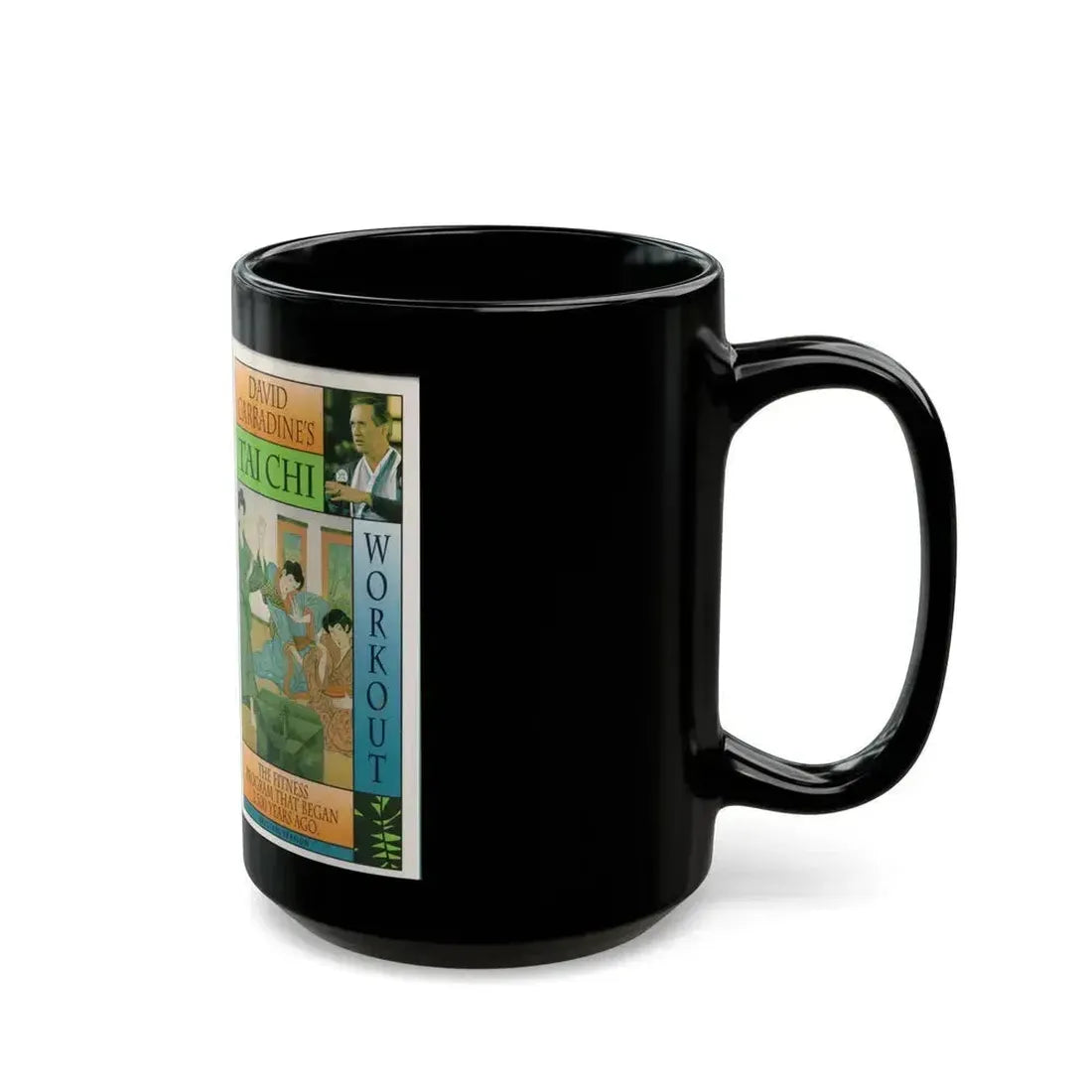 DAVID CARRADINES TAI CHI (VHS COVER) - Black Coffee Mug - Go Mug Yourself