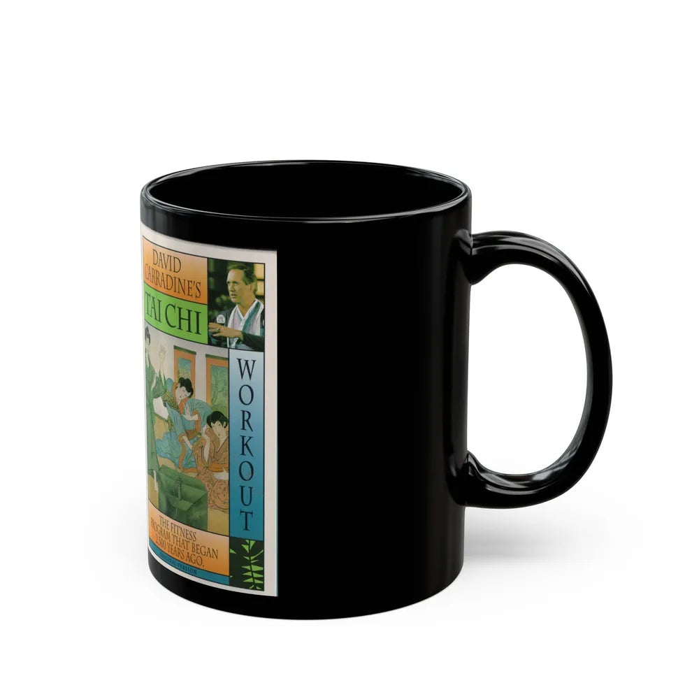 DAVID CARRADINES TAI CHI (VHS COVER) - Black Coffee Mug-Go Mug Yourself