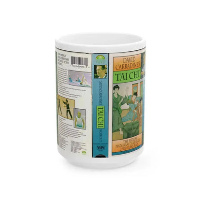 DAVID CARRADINES TAI CHI (VHS COVER) - White Coffee Mug 15oz - Go Mug Yourself