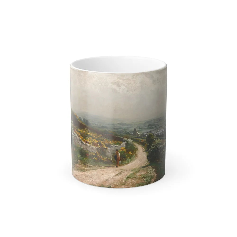 David Farquharson (1839-1907) Wharton Village, near Lancaster - Oil on canvas 1879 - Color Changing Mug 11oz-11oz-Go Mug Yourself