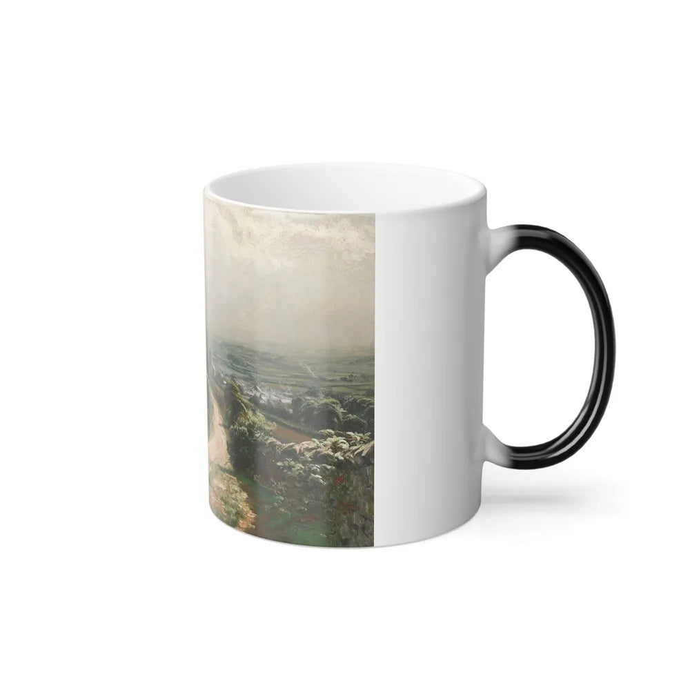 David Farquharson (1839-1907) Wharton Village, near Lancaster - Oil on canvas 1879 - Color Changing Mug 11oz-Go Mug Yourself