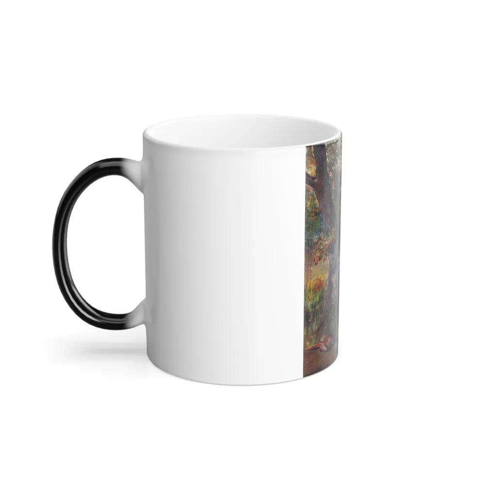 David George Steell (1856-1930) Pheasants in the Undergrowth - Oil on Canvas 1891 - Color Changing Mug 11oz-Go Mug Yourself