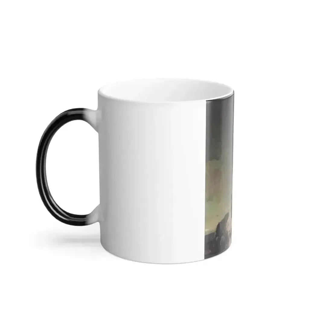 David Jagger (1891-1958) Portrait of a young girl in a grey dress - Oil on Canvas - Color Changing Mug 11oz - Go Mug Yourself