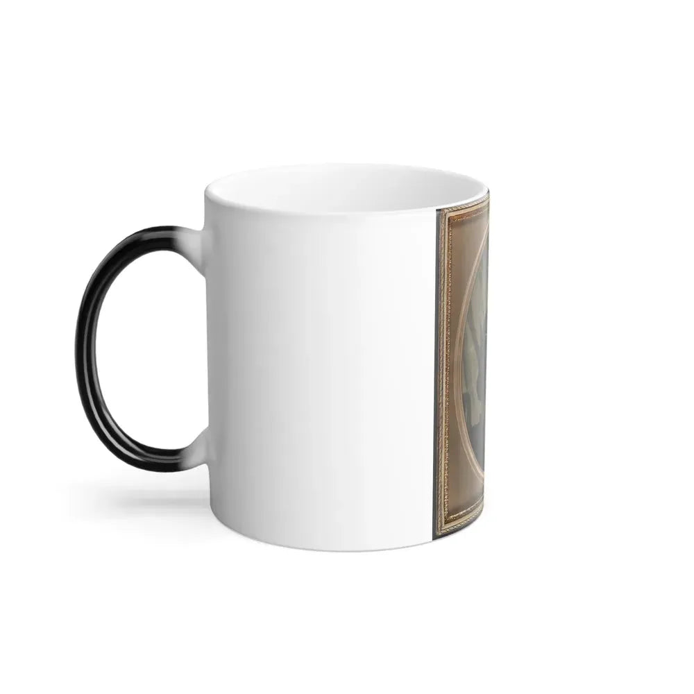 David Potts in Union Cavalry Uniform, With Revolver, in Front of Painted Background (U.S. Civil War) Color Changing Coffee Mug 11oz - Go Mug Yourself