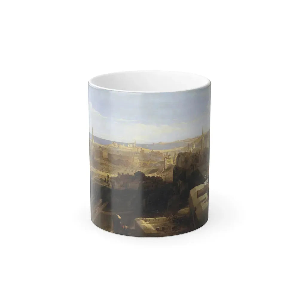 David Roberts (1796-1864) Edinburgh from the Castle - Oil on Canvas 1847 - Color Changing Mug 11oz Default Title 11oz - Go Mug Yourself