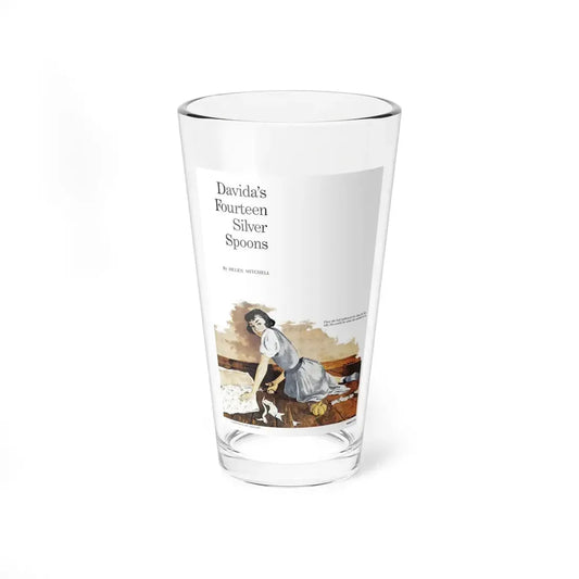 Davida's Fourteen Silver Spoons, Woman's Day, September 1951 - Pint Glass 16oz 16oz - Go Mug Yourself