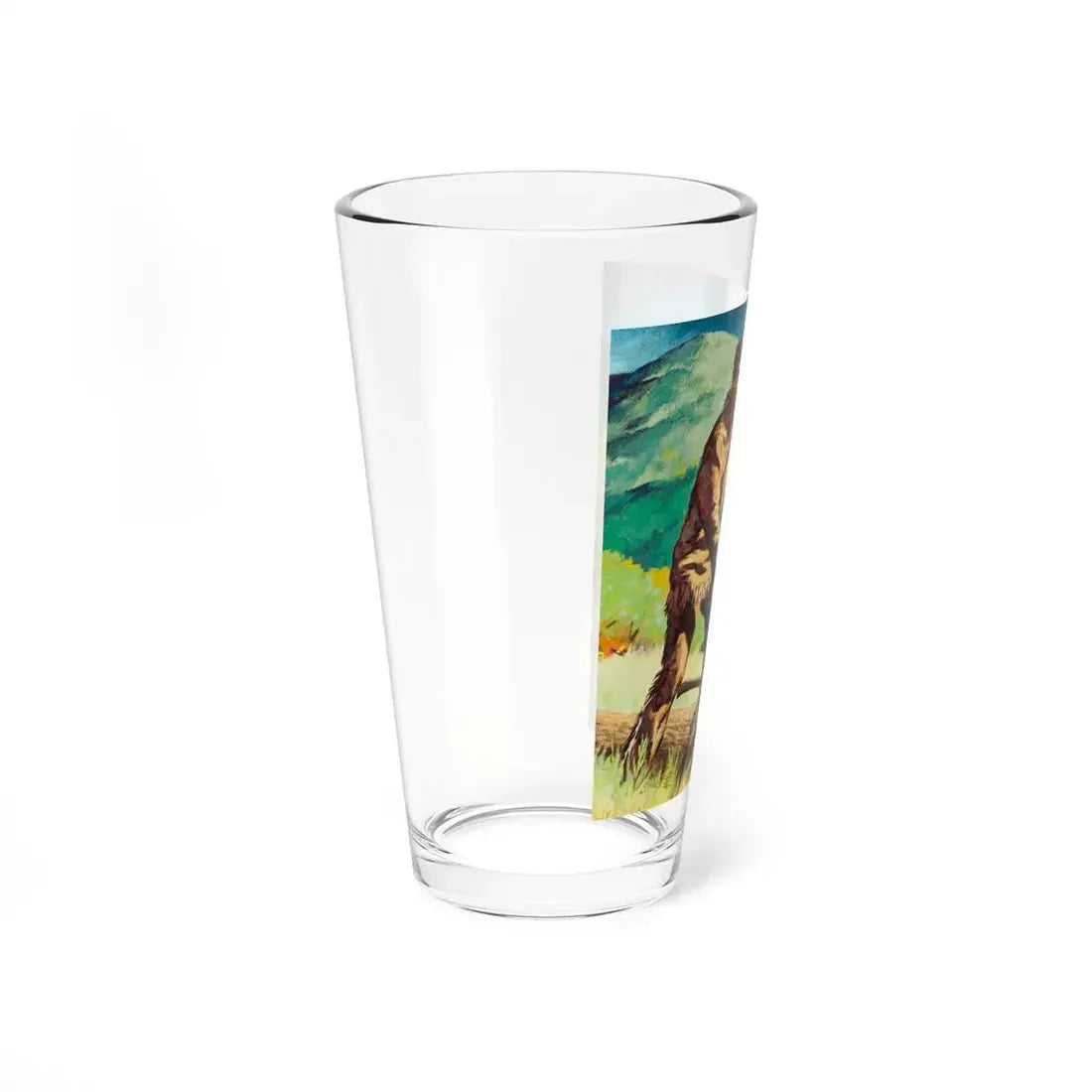 Davy Crockett King of the Wild Frontier Big Golden Book Wraparound Cover_ detail - Pint Glass 16oz - Go Mug Yourself