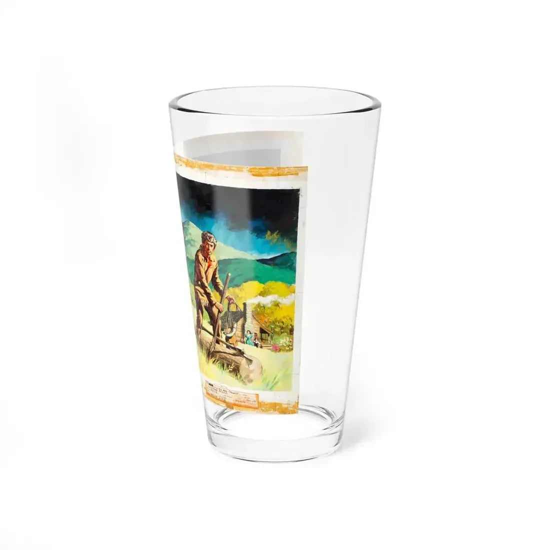 Davy Crockett King of the Wild Frontier Big Golden Book Wraparound Cover - Pint Glass 16oz - Go Mug Yourself