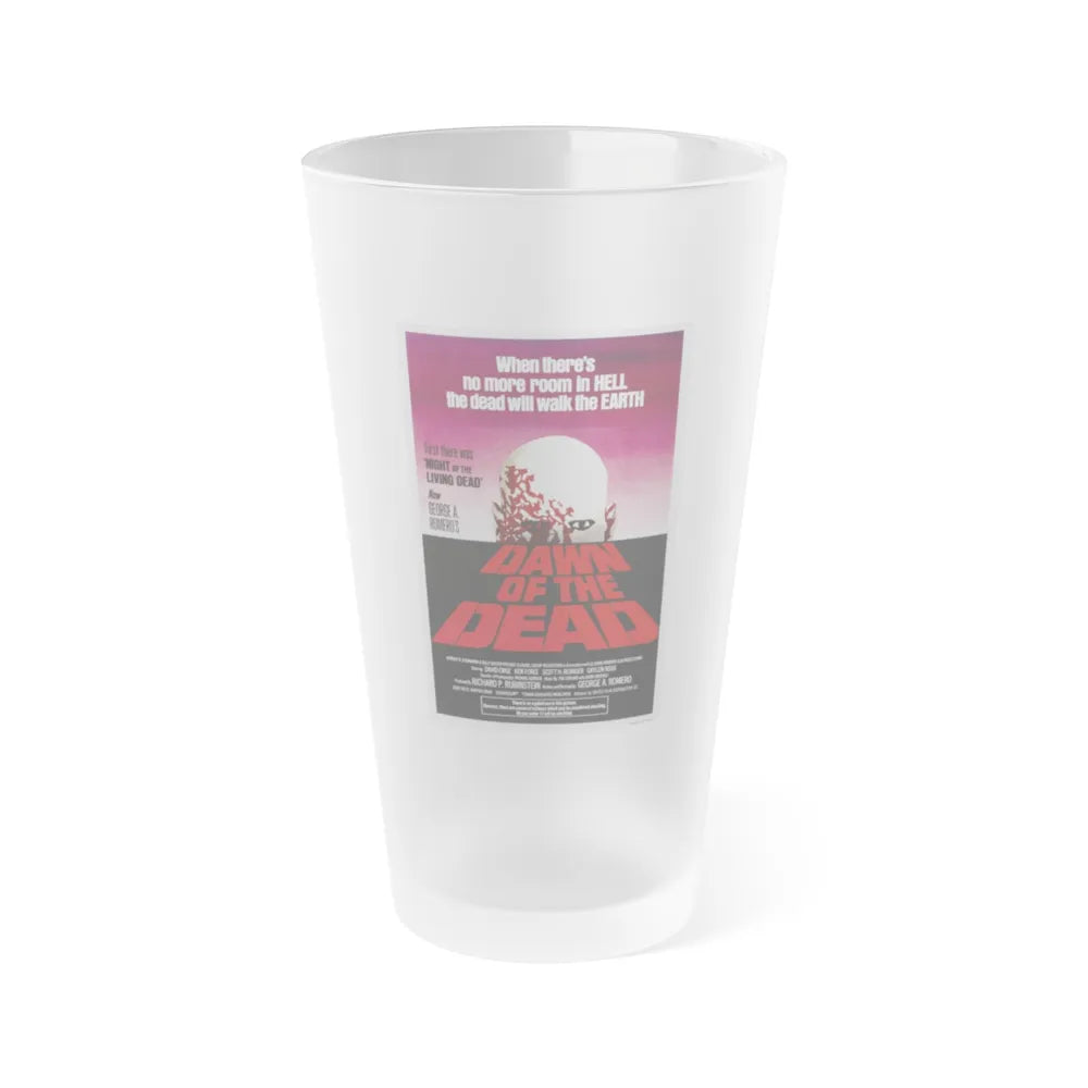 DAWN OF THE DEAD 1978 Movie Poster - Frosted Pint Glass 16oz-Go Mug Yourself