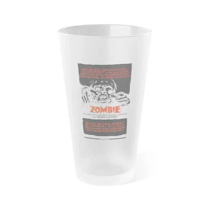 DAWN  OF THE DEAD (BELGIAN) 1978 Movie Poster - Frosted Pint Glass 16oz Default Title - Go Mug Yourself