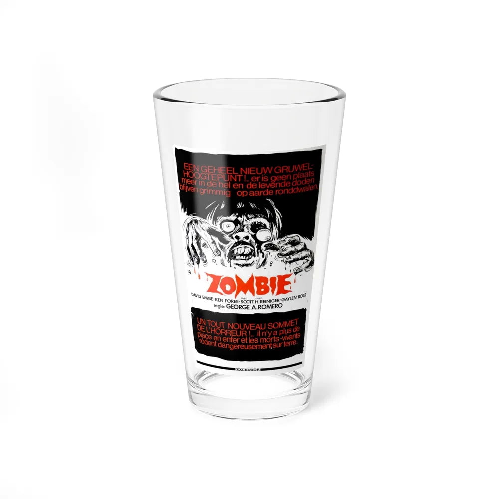 DAWN OF THE DEAD (BELGIAN) 1978 Movie Poster - Pint Glass 16oz-16oz-Go Mug Yourself