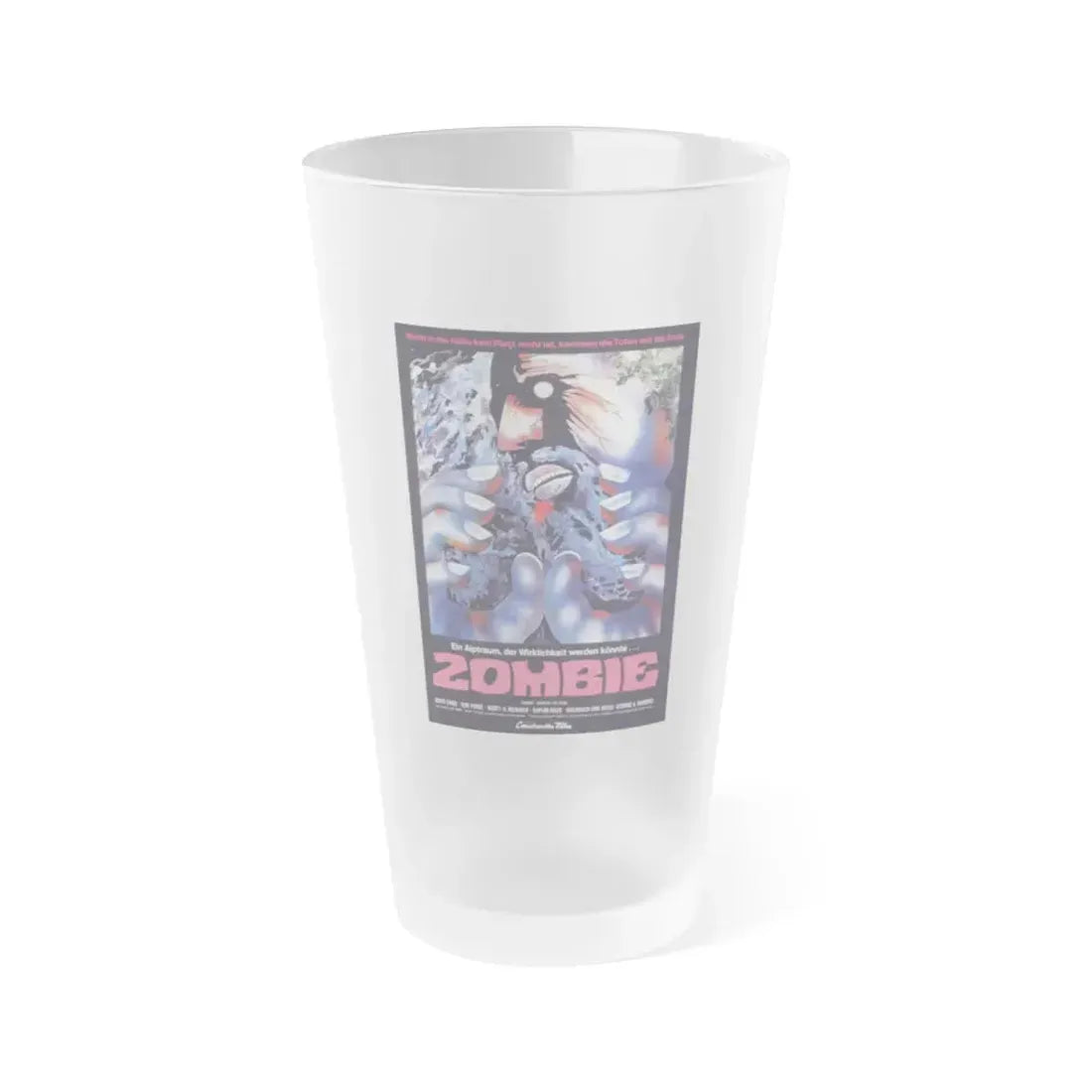 DAWN OF THE DEAD (GERMAN) 1978 Movie Poster - Frosted Pint Glass 16oz Default Title - Go Mug Yourself