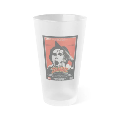 DAWN OF THE DEAD (ITALIAN) 1978 Movie Poster - Frosted Pint Glass 16oz-Go Mug Yourself