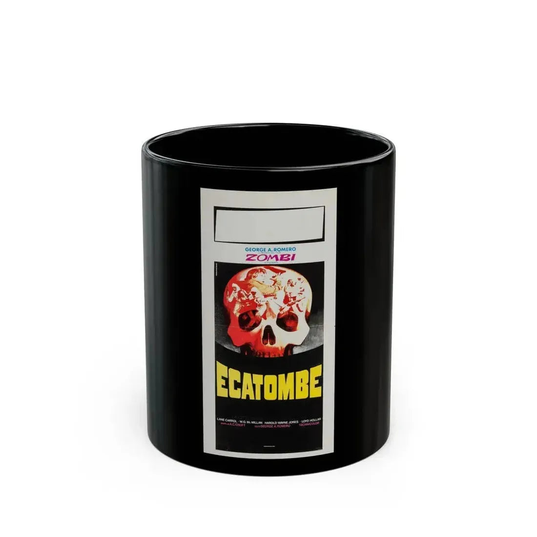 DAWN OF THE DEAD (ITALIAN) 2 1978 Movie Poster - Black Coffee Mug 11oz - Go Mug Yourself