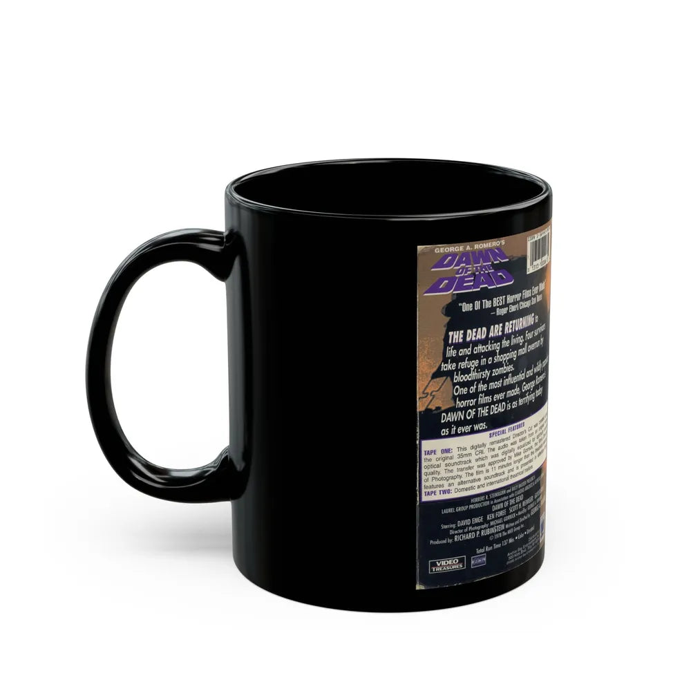 DAWN OF THE DEAD THE ORIGINAL DIRECTORS CUT (VHS COVER) - Black Coffee Mug-Go Mug Yourself