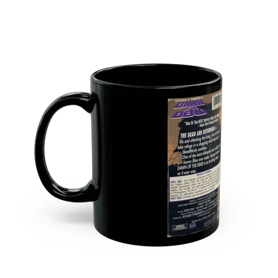 DAWN OF THE DEAD THE ORIGINAL DIRECTORS CUT (VHS COVER) - Black Coffee Mug - Go Mug Yourself