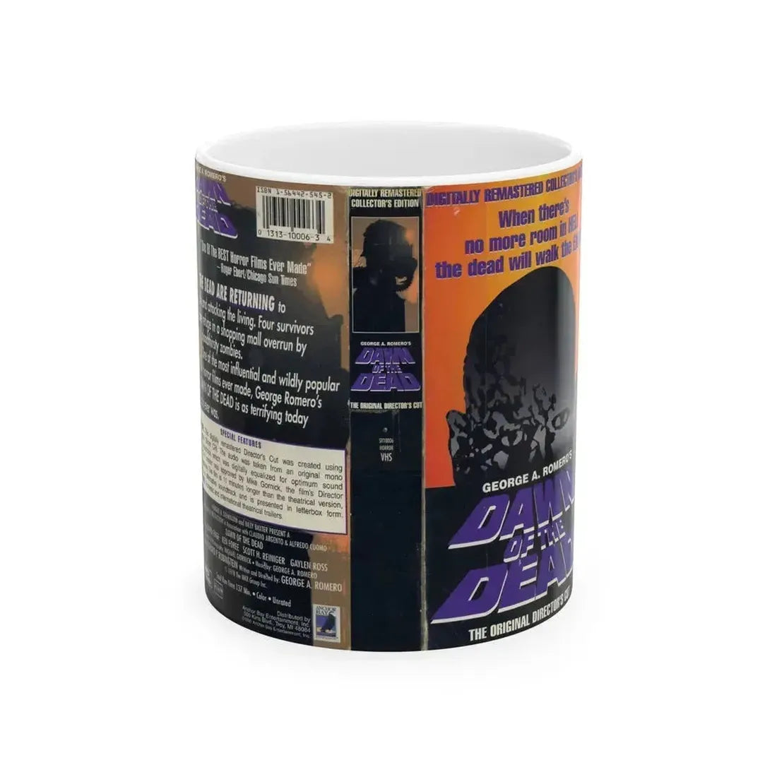 DAWN OF THE DEAD THE ORIGINAL DIRECTORS CUT (VHS COVER) - White Coffee Mug 11oz - Go Mug Yourself