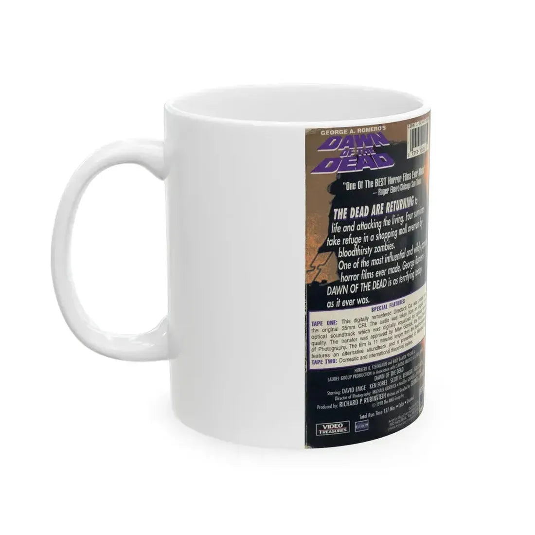 DAWN OF THE DEAD THE ORIGINAL DIRECTORS CUT (VHS COVER) - White Coffee Mug - Go Mug Yourself