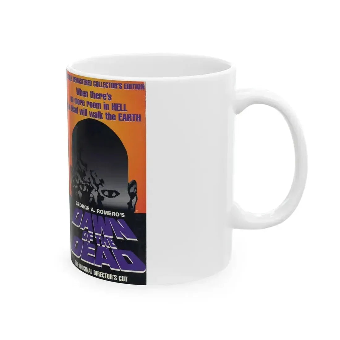 DAWN OF THE DEAD THE ORIGINAL DIRECTORS CUT (VHS COVER) - White Coffee Mug - Go Mug Yourself