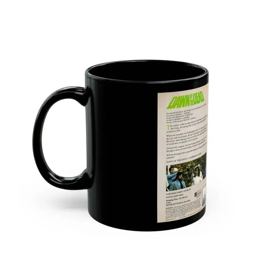 DAWN OF THE DEAD THORN EMI VIDEO (VHS COVER) - Black Coffee Mug - Go Mug Yourself