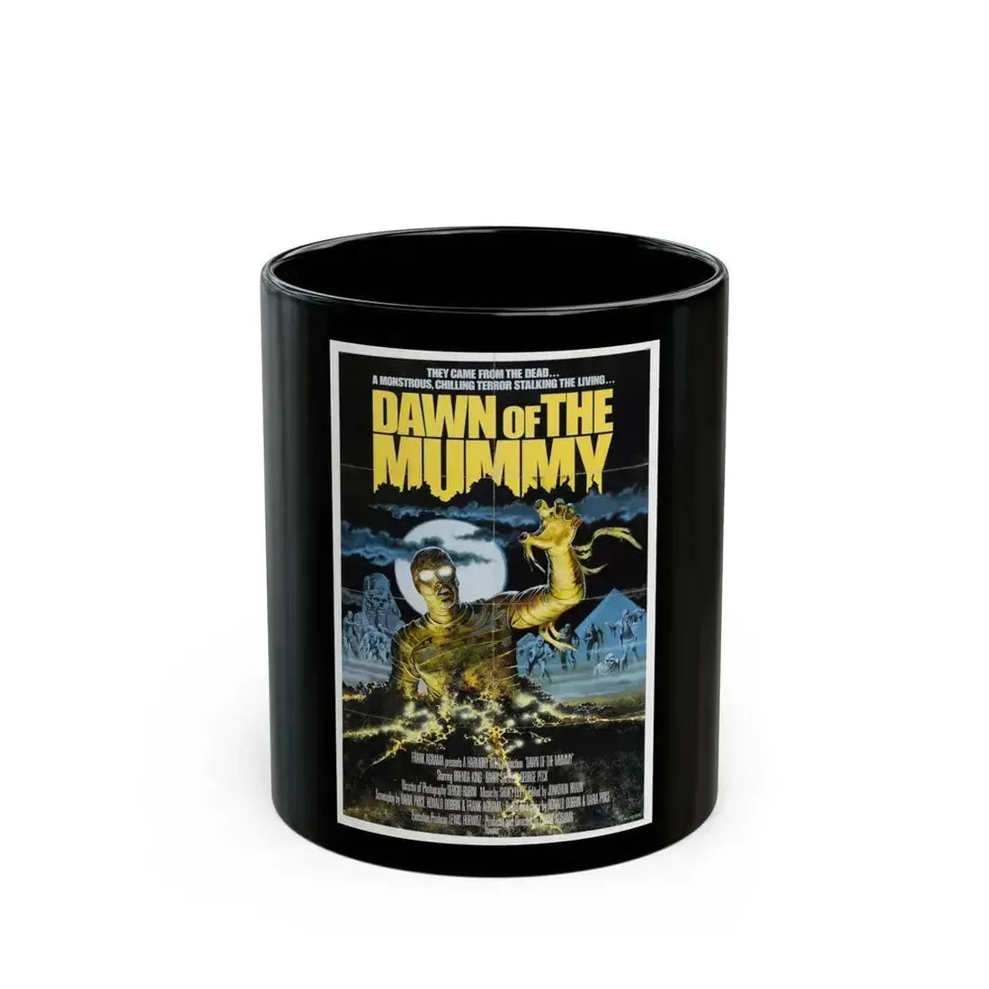 DAWN OF THE MUMMY 1981 Movie Poster - Black Coffee Mug 11oz - Go Mug Yourself