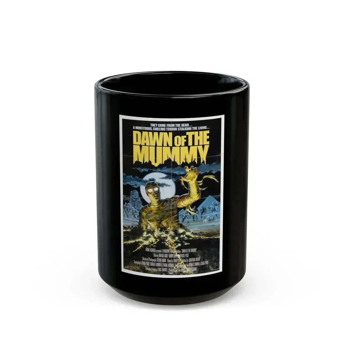 DAWN OF THE MUMMY 1981 Movie Poster - Black Coffee Mug 15oz - Go Mug Yourself