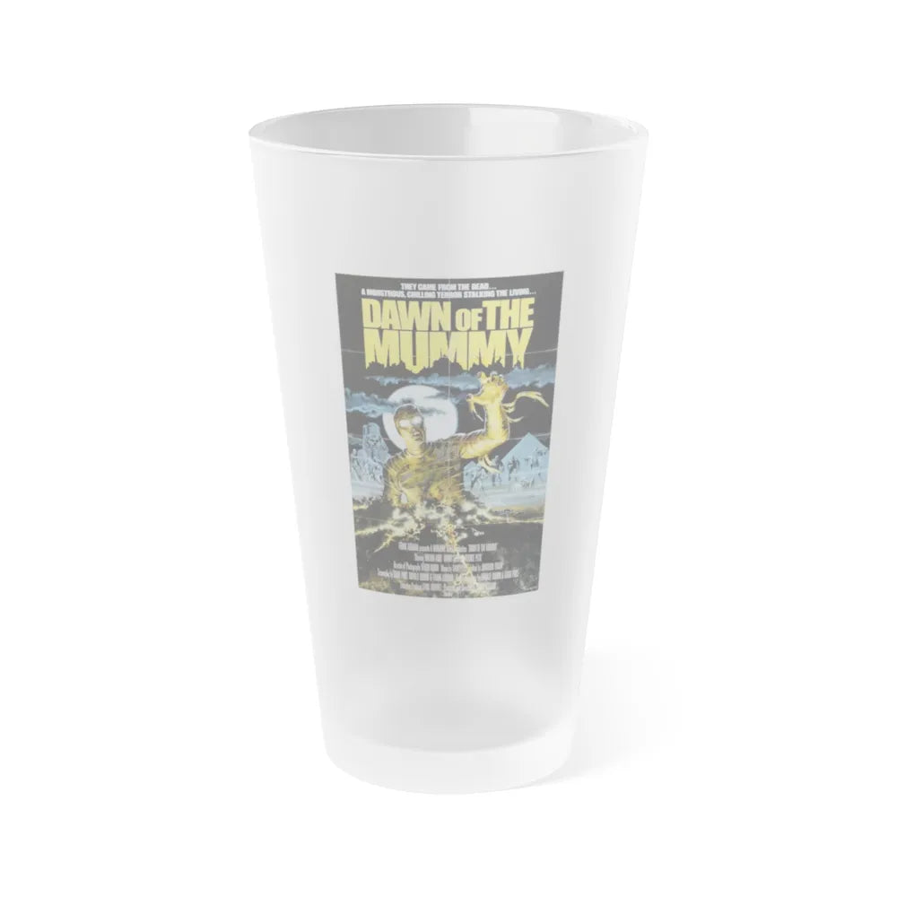 DAWN OF THE MUMMY 1981 Movie Poster - Frosted Pint Glass 16oz-16oz-Frosted-Go Mug Yourself