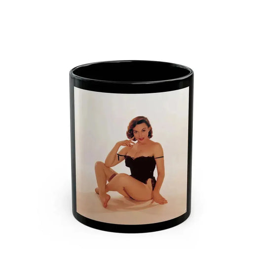 Dawn Richard #01 - 8x10 Full Body 1957 Cheesecake Color Photo (Vintage Female Icon) Black Coffee Mug 11oz - Go Mug Yourself