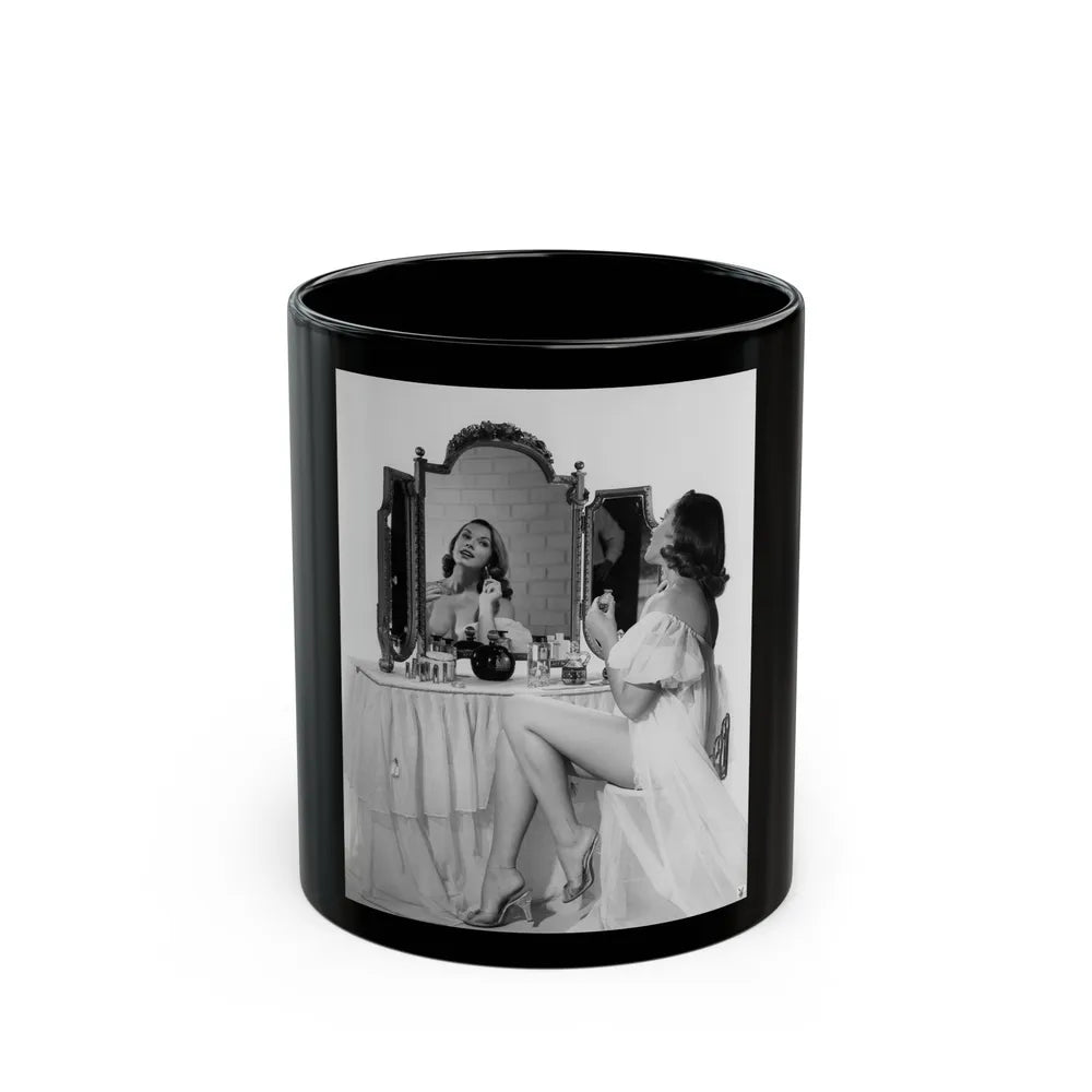 Dawn Richard #07 (Vintage Female Icon) Black Coffee Mug-11oz-Go Mug Yourself