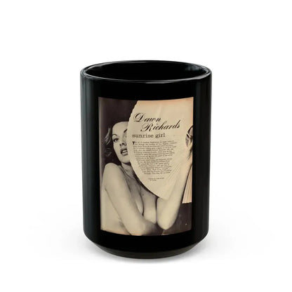 Dawn Richard #101 - [Pages 29] Including Pages 1 of 5 with 1 B&W Photo & Brief Article from ADVENTURE Dec. '60 Mag. (Vintage Female Icon) Black Coffee Mug 15oz - Go Mug Yourself